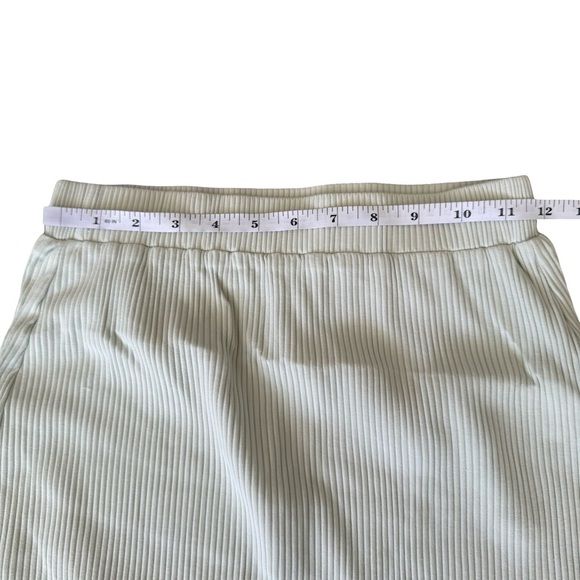 Ribbed Skirt High Waist Sage Green Medium - Picture 5 of 6